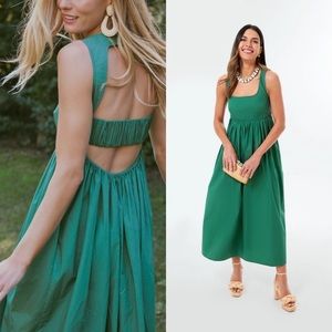 O.P.T. OPT ANTHROPOLOGIE BOHO DRESS MAXI DRESS BREEZY GREEN XS NWT
